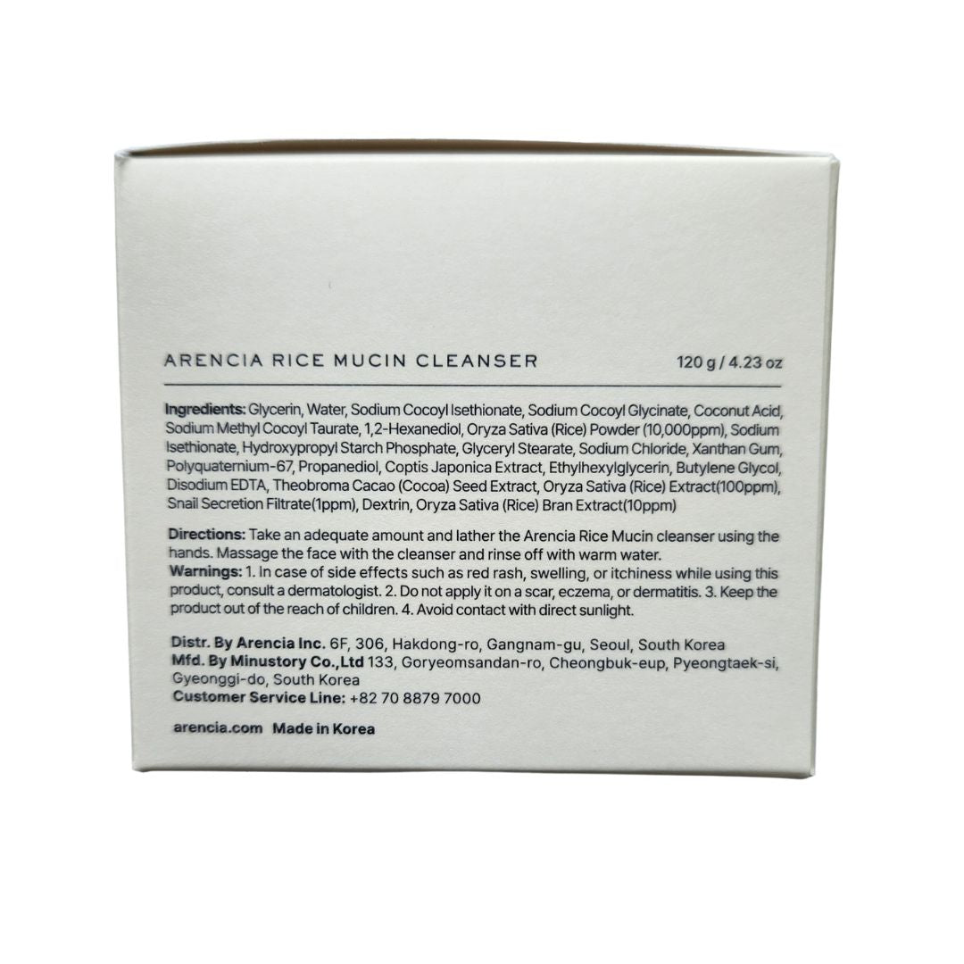 Arencia - Rice Mucin Cleanser 120g
