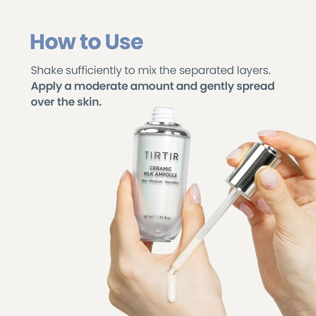 TIRTIR Ceramic Milk Ampoule - Deep Hydration & Radiance Boosting Serum 30ML