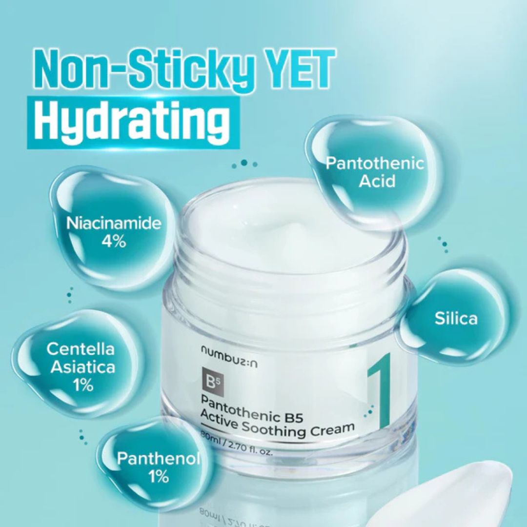Numbuzin No.1 Pantothenic B5 Active Soothing Face Cream 80ml