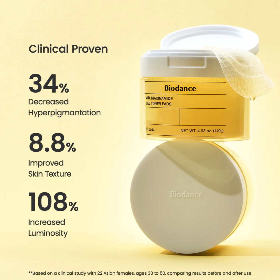 Biodance Vita Niacinamide Gel Toner 60 Pads