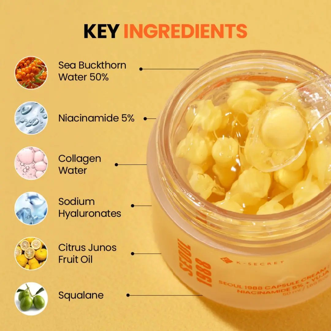 K-Secret - SEOUL 1988 Capsule Cream : Niacinamide 5% + Yuja K-Secret