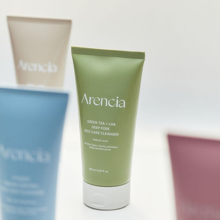 Arencia Green Tea + LHA Deep Pore Rice Cake Cleanser 150ml