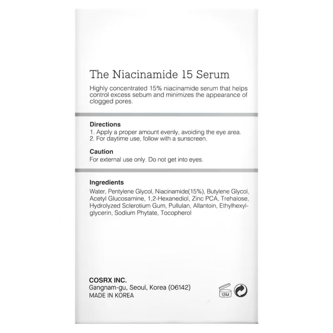 COSRX The Niacinamide 15 Serum 20ml