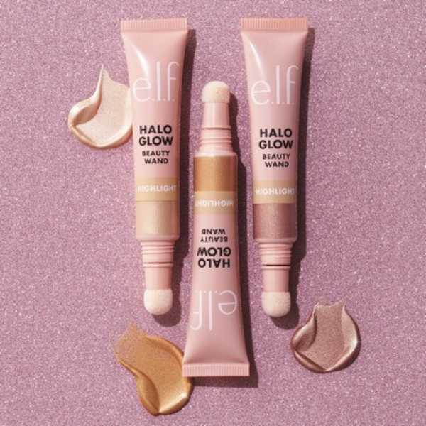 e.l.f - Halo Glow Highlight Beauty Wand - Liquid Gold - Gold for Medium Rich
