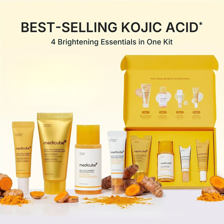 Medicube Kojic Brightening Essentials Kit 4 Piece Skincare Set