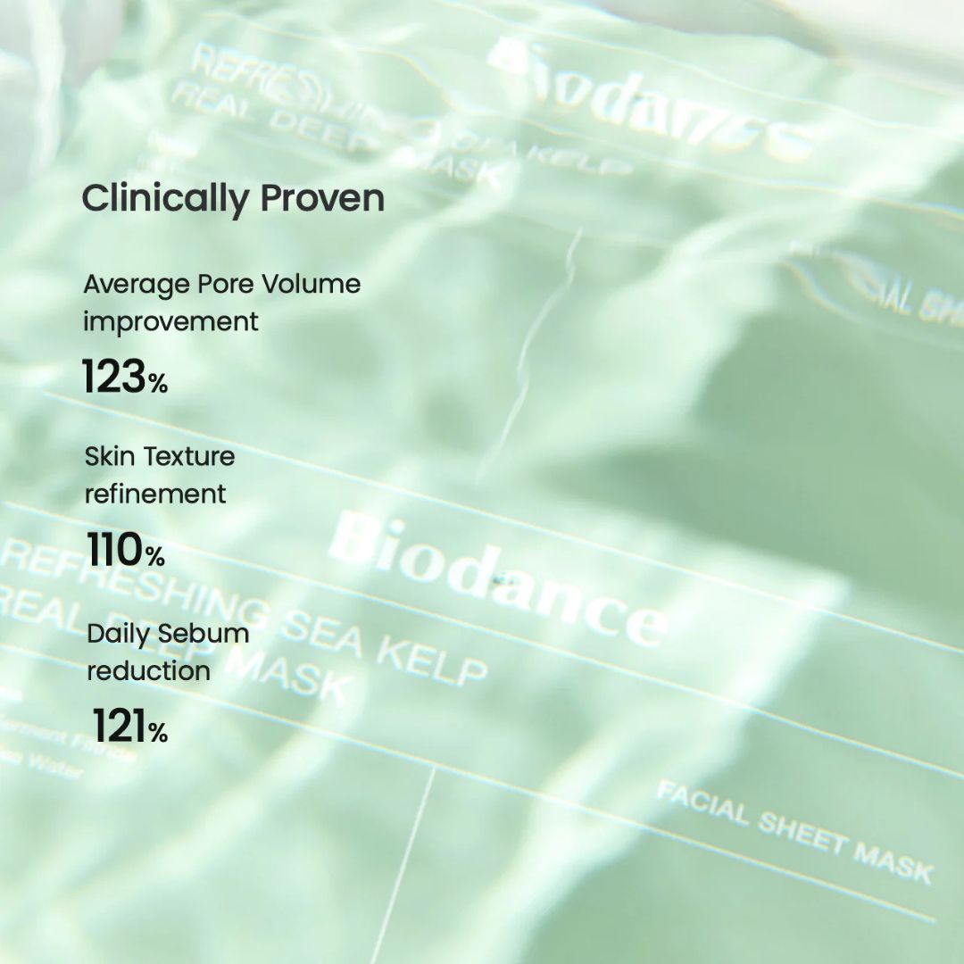 Biodance Refreshing Sea Kelp Real Deep Beauty Mask 1xBox (34g*4ea)