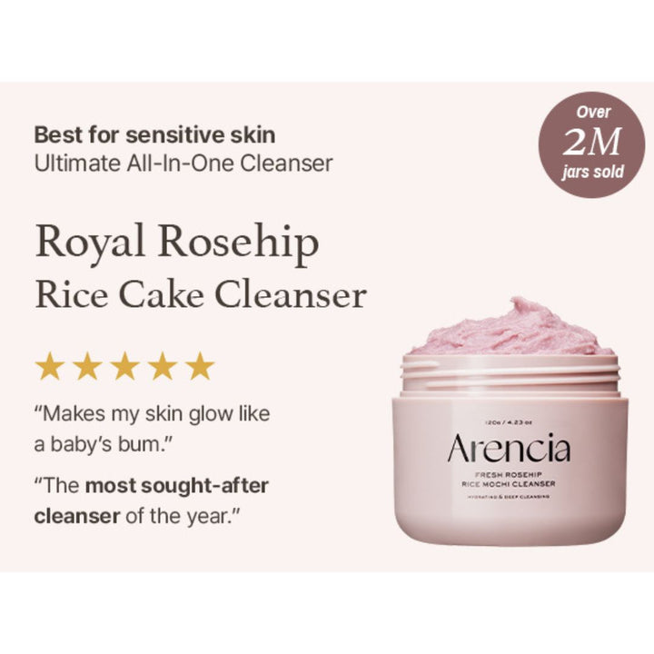 Arencia Fresh Rosehip Rice Mochi Cleanser 120g