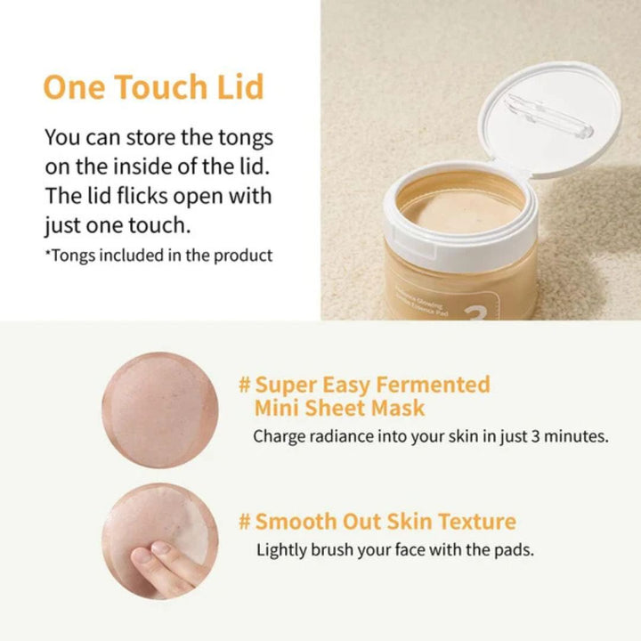 Numbuzin No.3 Radiance Glowing Jumbo Essence Pad 150ml/70pads