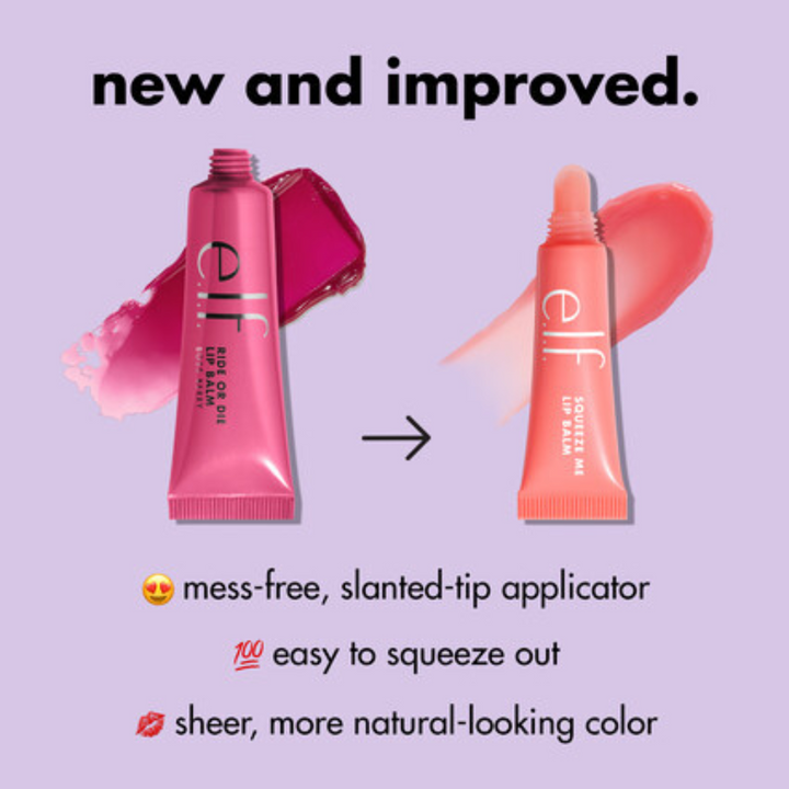 e.l.f. Squeeze Me Lip Balm – Sheer Tint Moisturizing Lip Balm - Homeydew