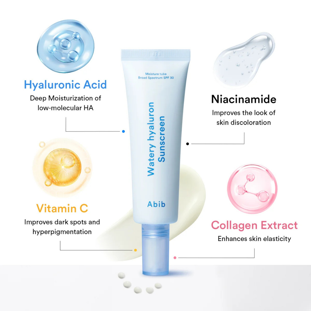 Abib - Watery Hyaluron Sunscreen Moisture Tube SPF30 50ml