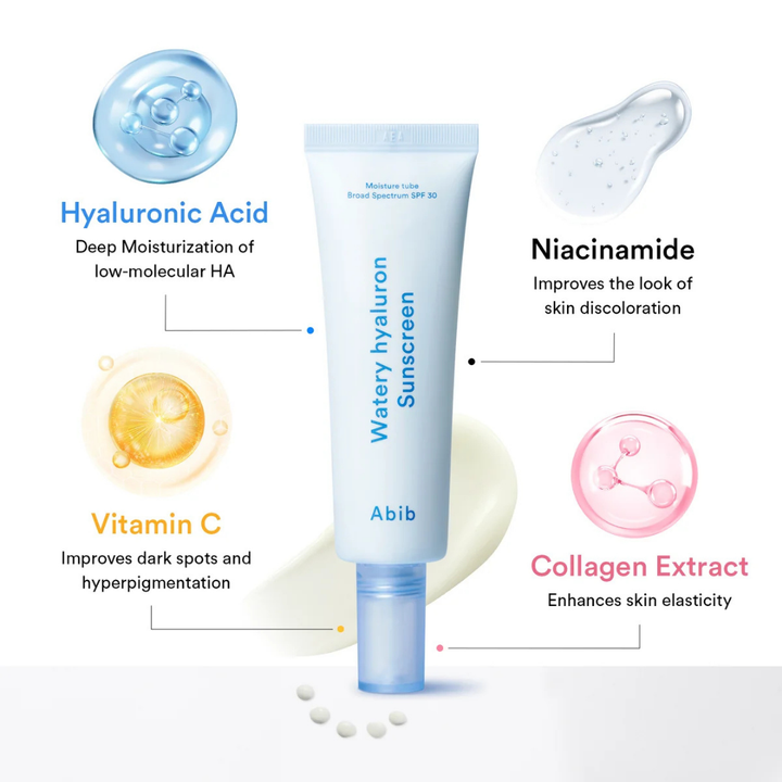 Abib - Watery Hyaluron Sunscreen Moisture Tube SPF30 50ml
