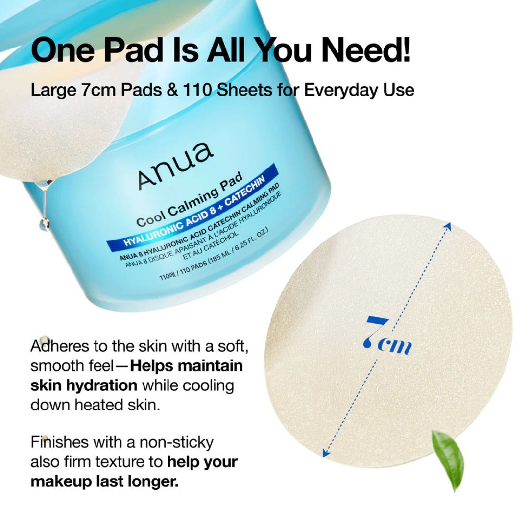 Anua - 8 Hyaluronic Acid Catechin Calming Pad 185ml 110 Pads