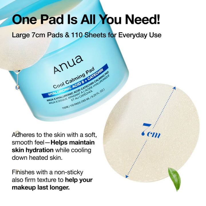 Anua - 8 Hyaluronic Acid Catechin Calming Pad 185ml 110 Pads