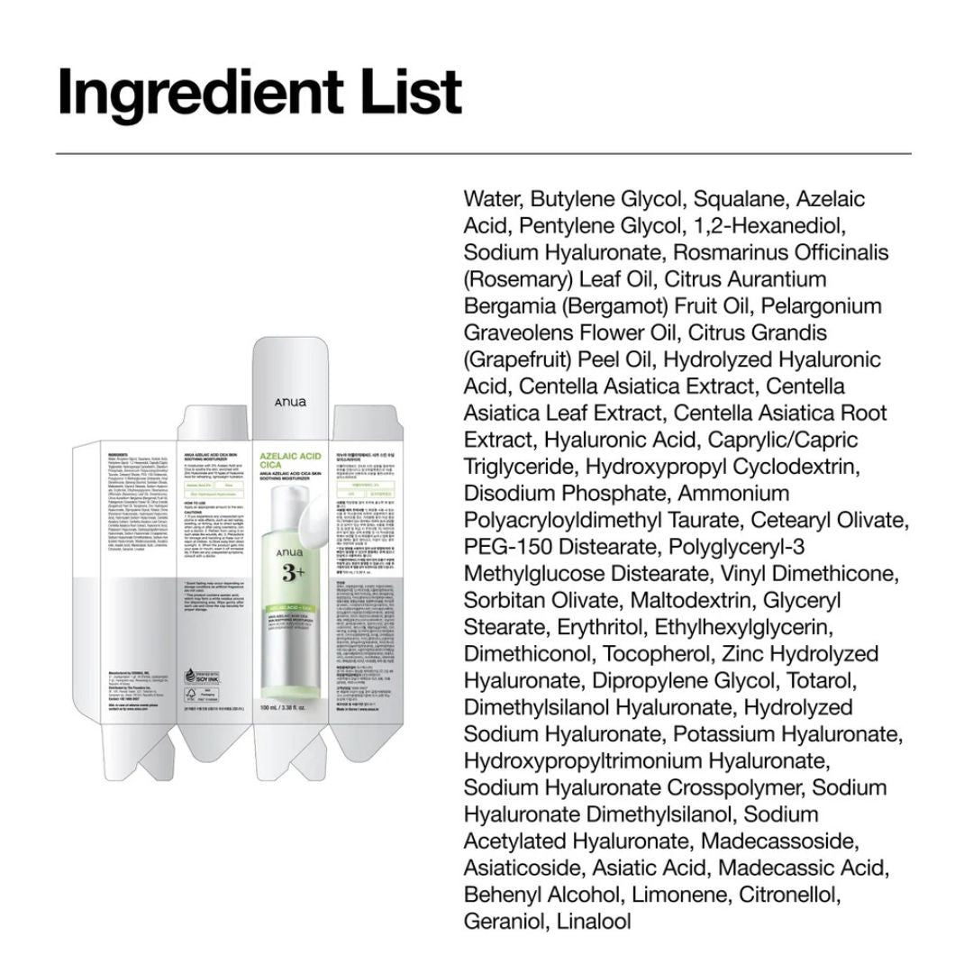 Anua - Azelaic Acid Cica Skin Soothing Moisturizer 100ml