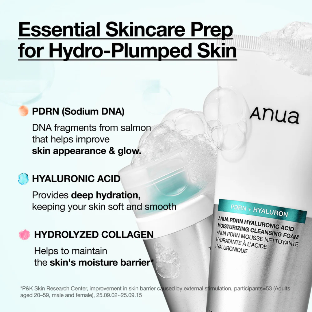 Anua - PDRN Hyaluronic Acid Moisturizing Cleansing Foam 150ml