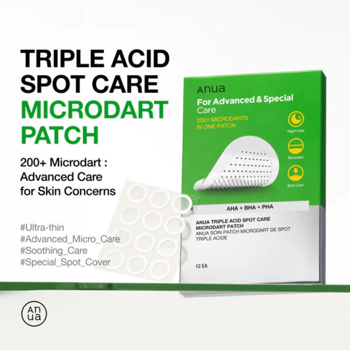 Anua - Triple Acid Spot Care Microdart Patch (12ea)