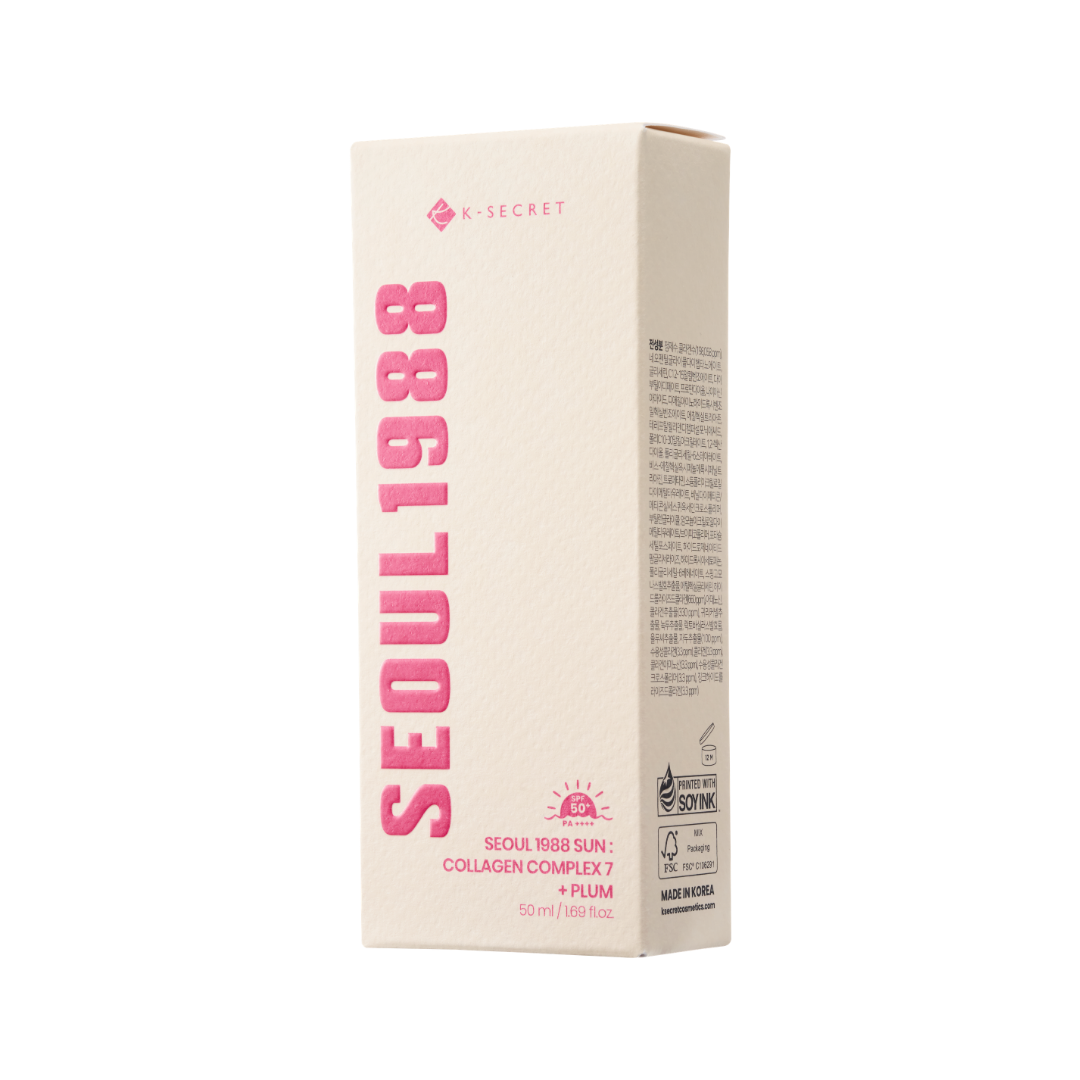 K-SECRET SEOUL 1988 Sun Collagen Complex 7 + Plum SPF50+ PA++++ 50ml
