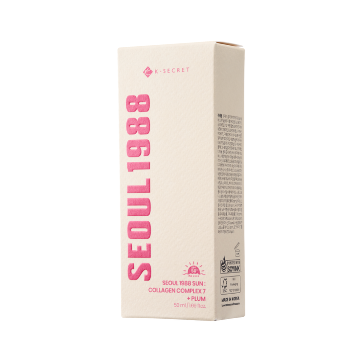 K-SECRET SEOUL 1988 Sun Collagen Complex 7 + Plum SPF50+ PA++++ 50ml