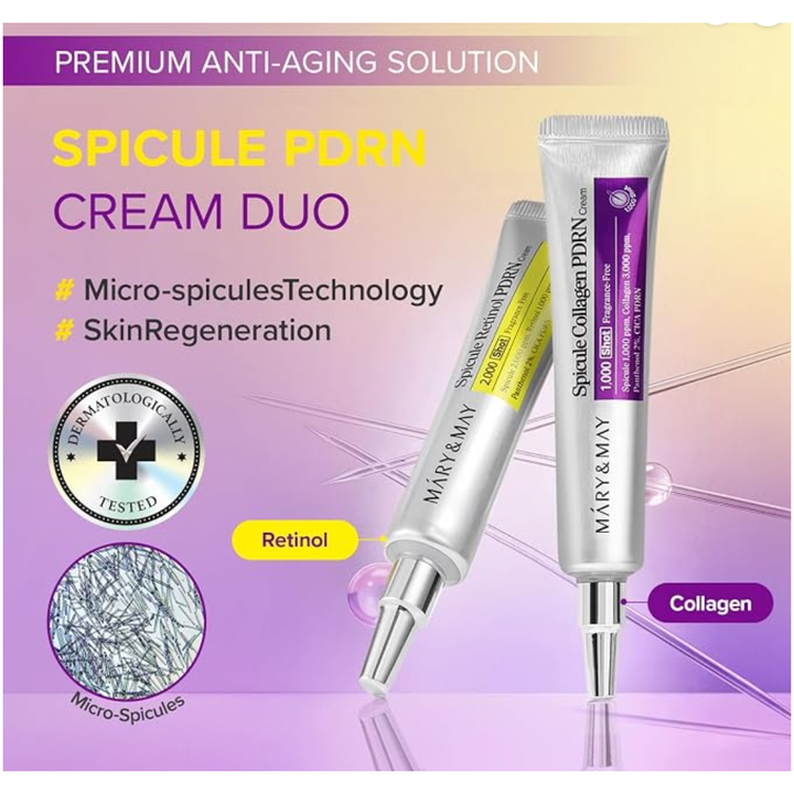 Mary&amp;May - Spicule PDRN Cream Duo Set (15g x 2)