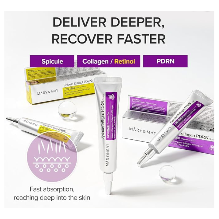 Mary&amp;May - Spicule PDRN Cream Duo Set (15g x 2)