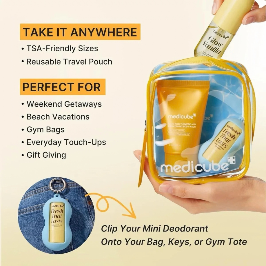 Medicube - Fresh Glow Travel Body Kit 3 Piece
