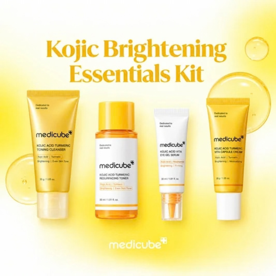 Medicube Kojic Brightening Essentials Kit 4 Piece Skincare Set